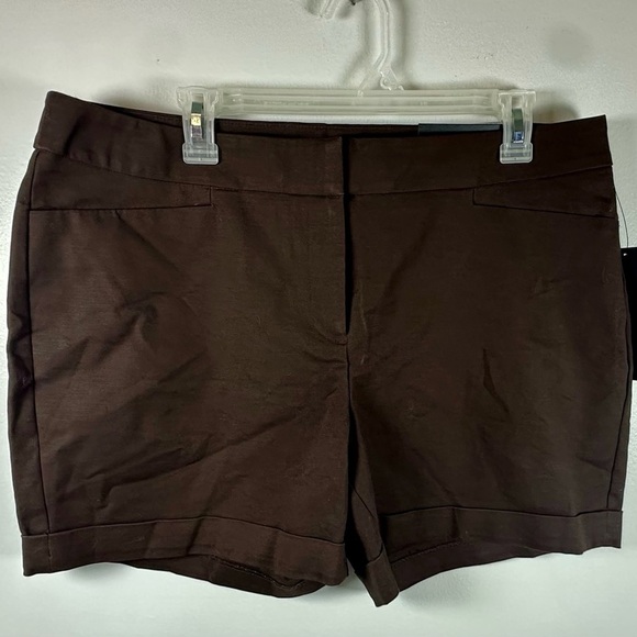 Apt. 9 Women's Brown Shorts Mid Rise Size 16 New - Picture 3 of 9